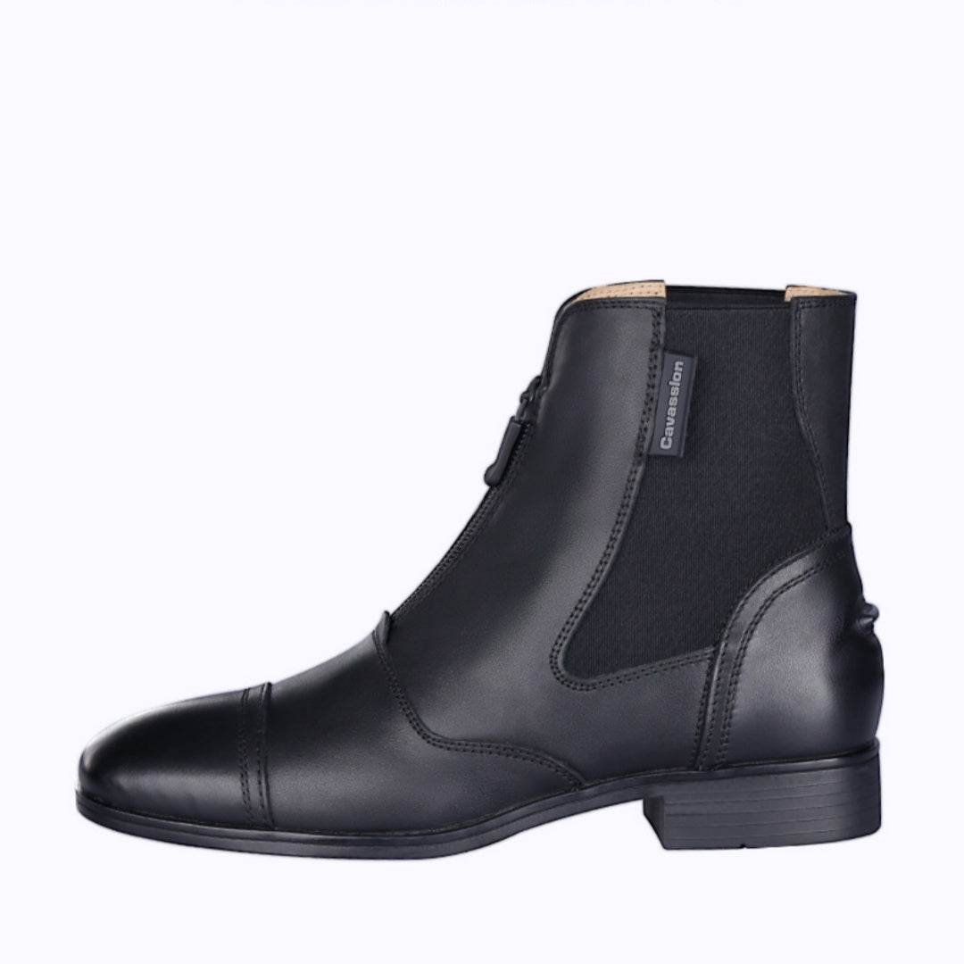 Riding Equestrian Cowhide Ankle Boots - Mubimart