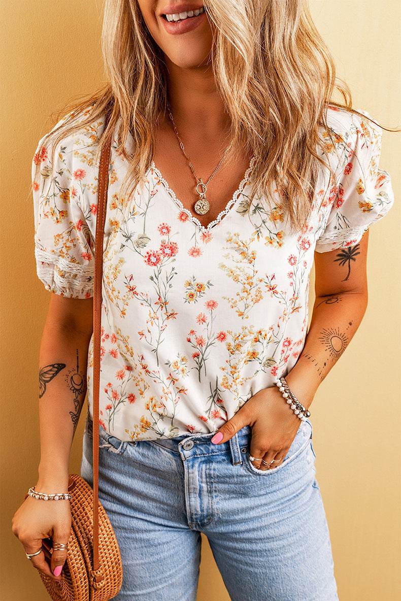 Fashion Personalized Floral T-shirt For Women - Mubimart