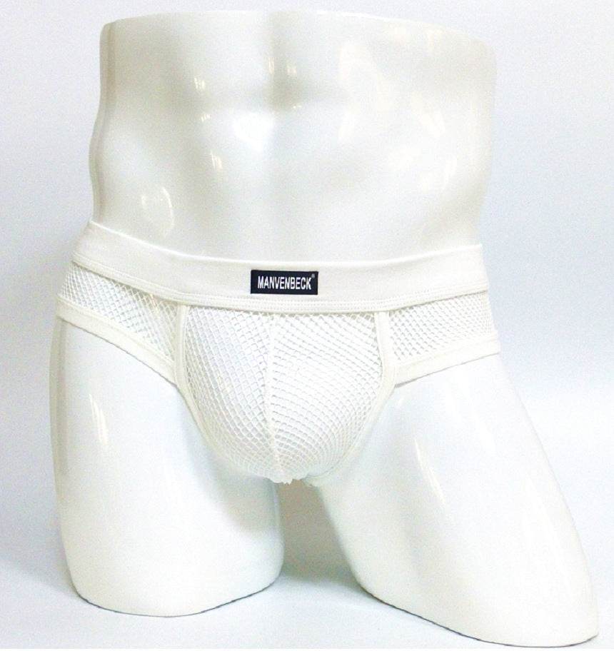 Men's Underwear Transparent Mesh Briefs Low Waist Convex Design Underwear Men - Mubimart