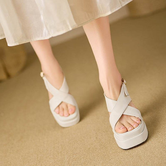 Fashion Personalized Peep Toe Sandals For Women - Mubimart