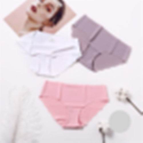 Women Ultra-thin Underwear Seamless Panties Low-Rise Briefs - Mubimart