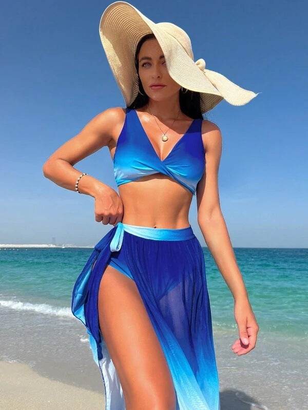 Two-piece Swimsuit Bikini Three-piece Casual - Mubimart