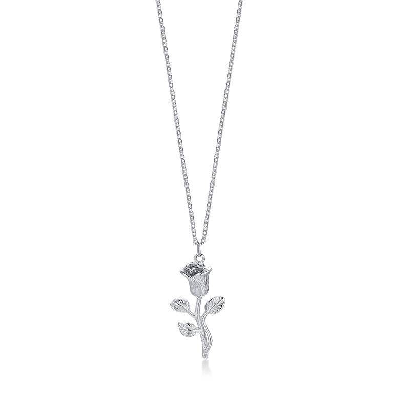 Stainless Steel Gold Roses Necklace For Men New Fashion Gold Cross Pendent With Chain Necklace Jewelry Men Necklace - Mubimart