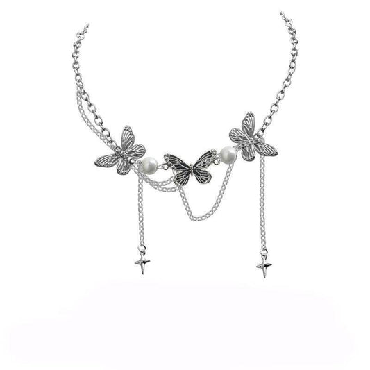 Cross Necklace Women Sweater Chain Sweet - Mubimart