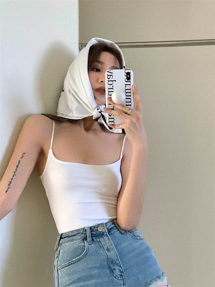 Knitted Vest Camisole Bottoming Top - Mubimart
