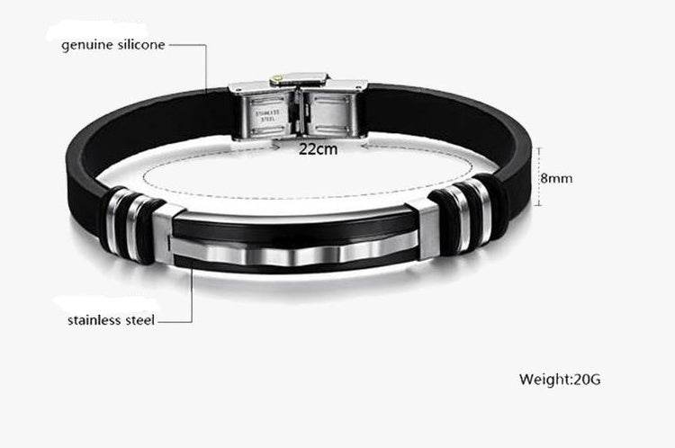 Zap Stainless Steel Mens Bracelet - Mubimart