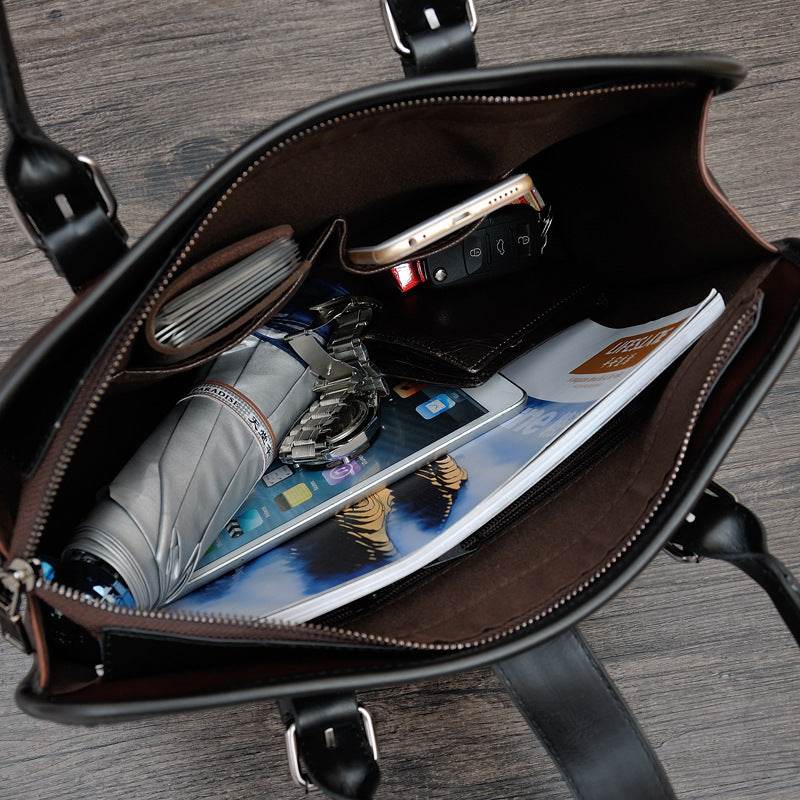 Retro one shoulder briefcase - Mubimart