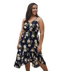 Oversized printed camisole dress - Mubimart -  