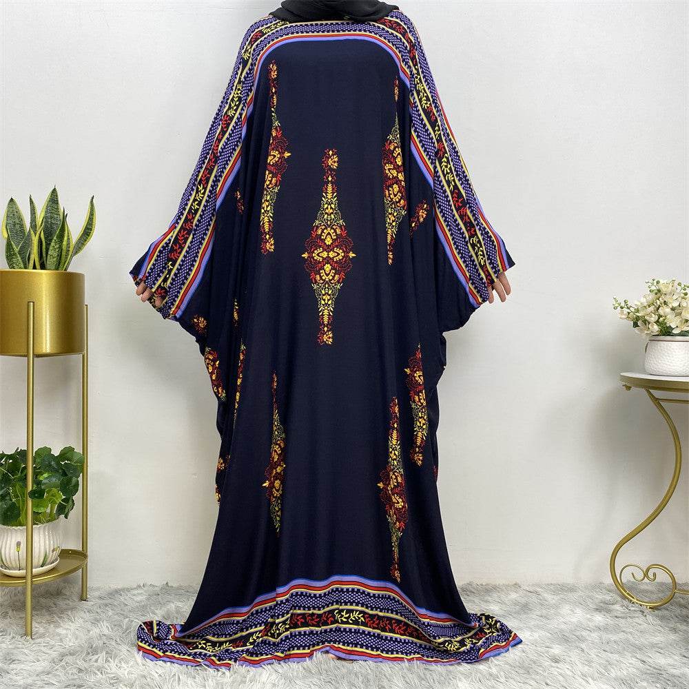 Batwing Sleeves Plus Size Women's Dresses - Mubimart
