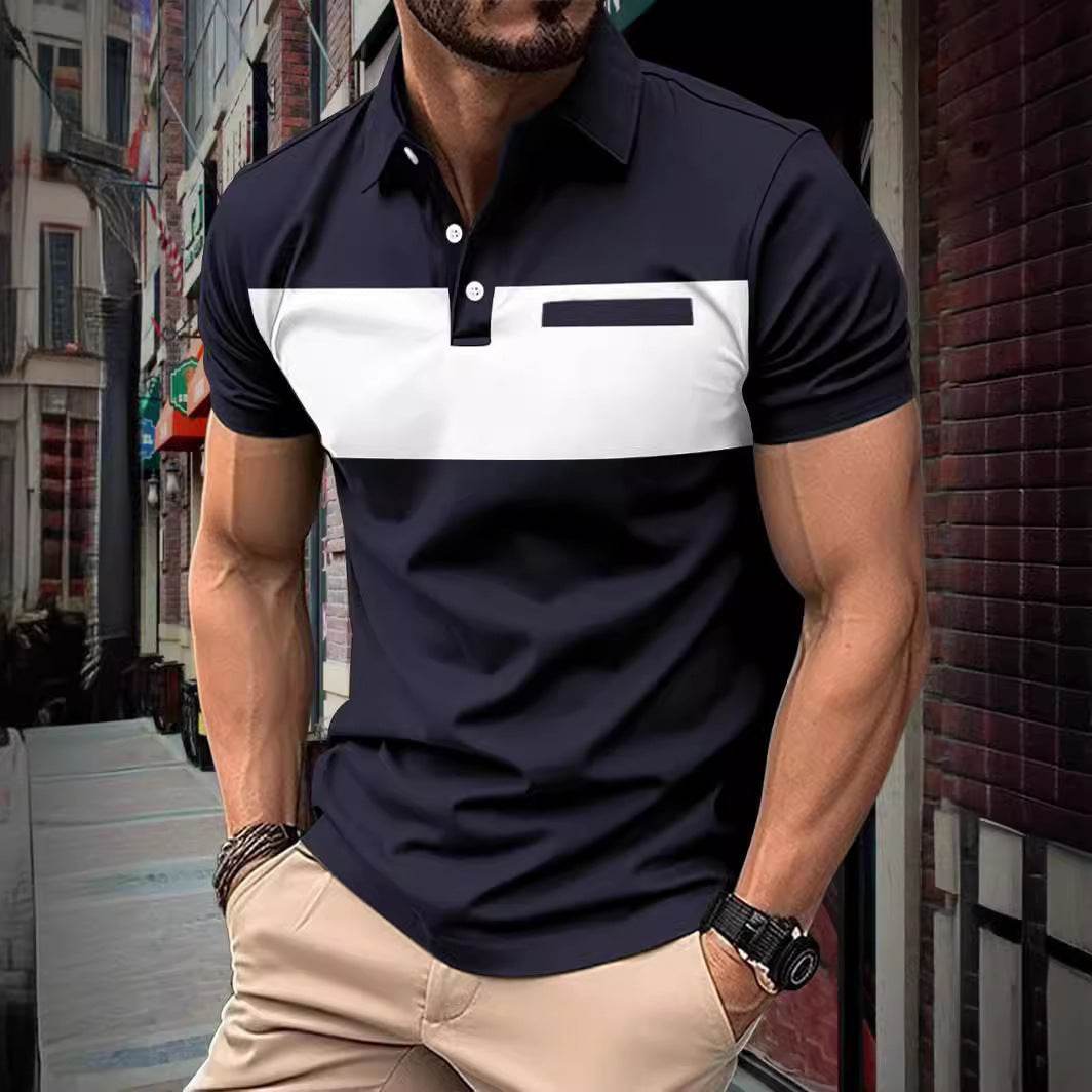 Men's Short Sleeve Polo Shirt Casual Polo Shirt Men's Polo Shirt - Mubimart