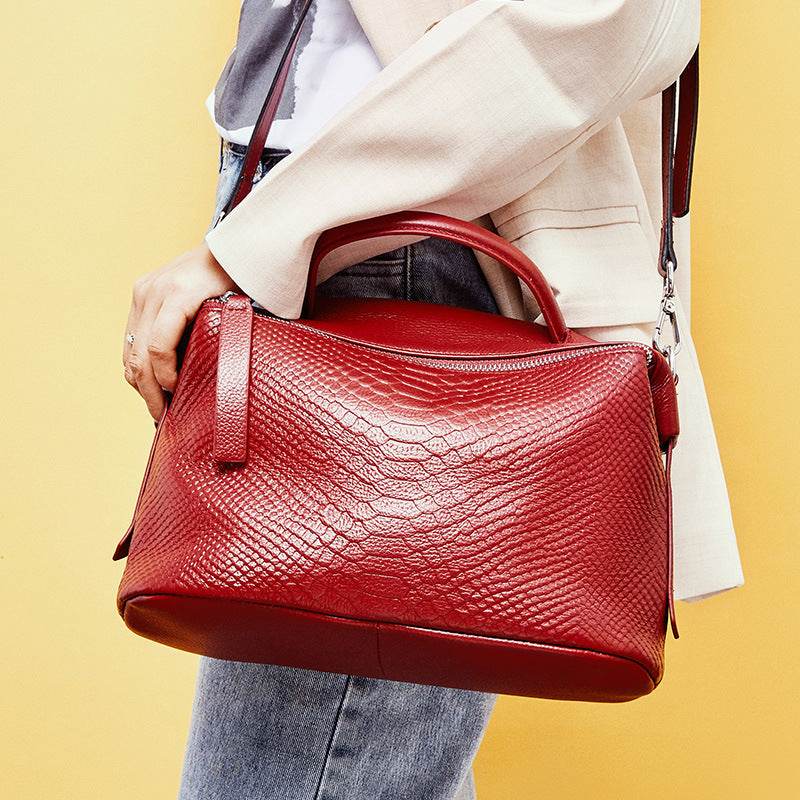 Ellyna Leather Satchel - Mubimart