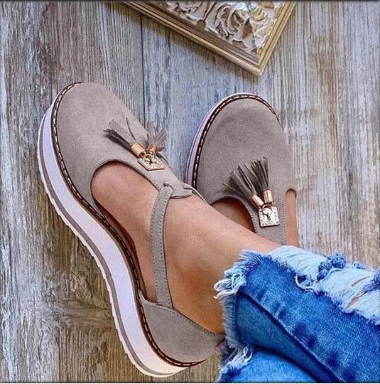 Tassel Flats Shoes Women Spring Summer Sandals - Mubimart