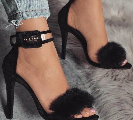 Buckle stiletto sandals - Mubimart