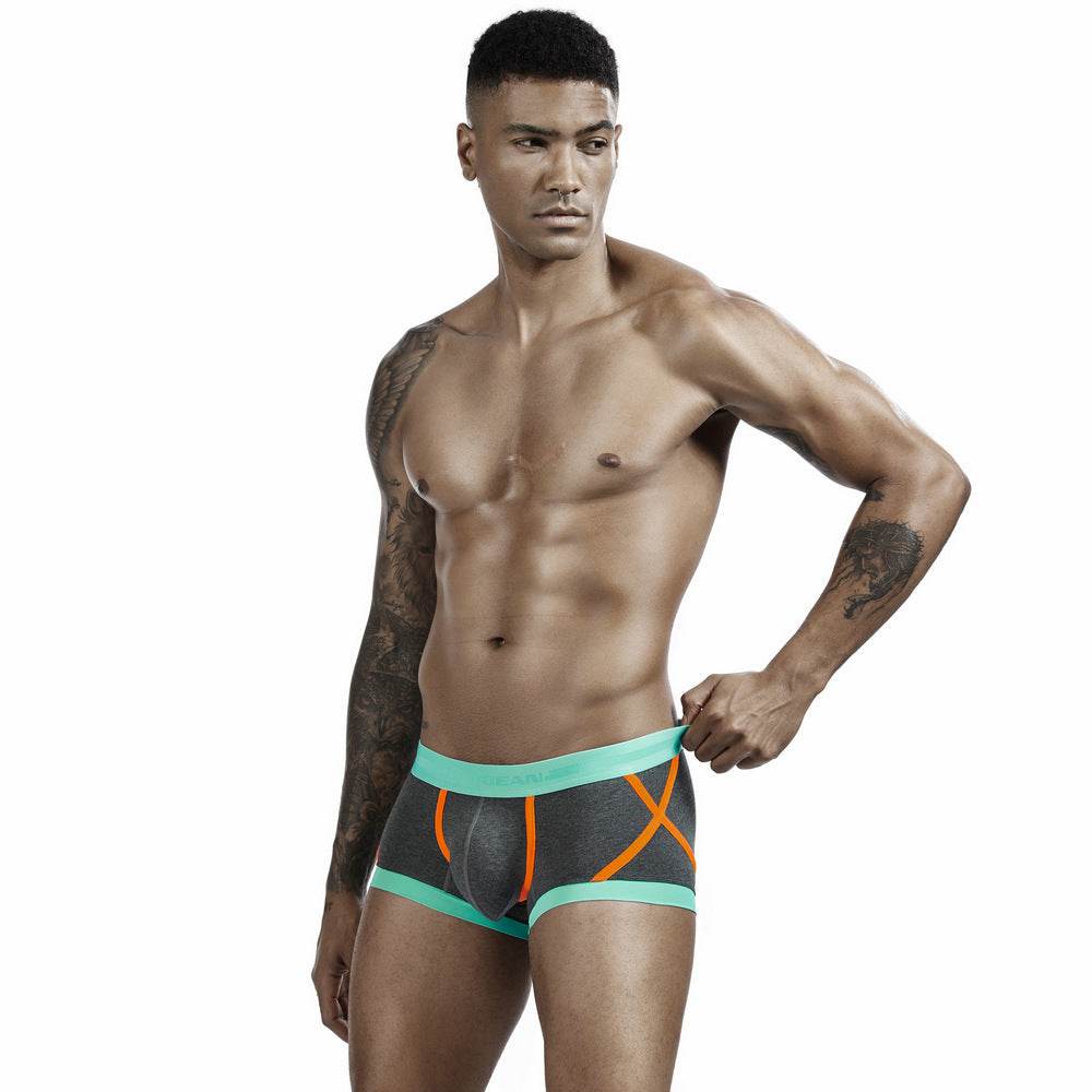 Men's Cotton Boxers Low Waist Panties - Mubimart
