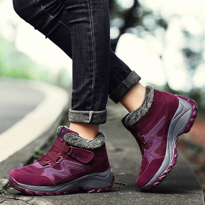 Hiking Shoes For Women Real Leather Non-Slip Outdoor Hiking Boots Trekking Shoes Waterproof Sport Sneakers Camping Sport Shoes - Mubimart