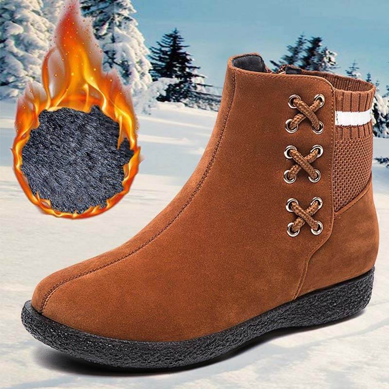 Platform and fleece ankle boots - Mubimart