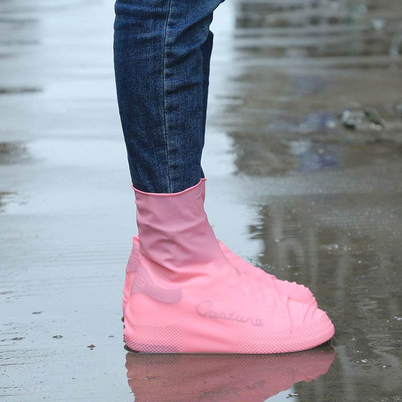 Men and women hiking slip wearable easy to carry silicone rain boots - Mubimart