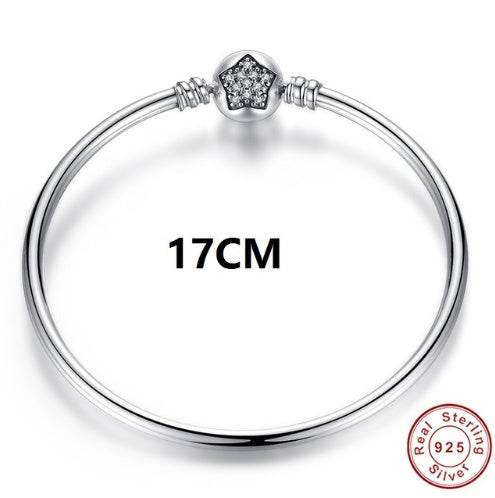 Luxury 100% 925 Sterling Silver Charm Chain Fit Original Bracelet Bangle for Women Authentic Jewelry Pulseira Gift XCHS902 - Mubimart