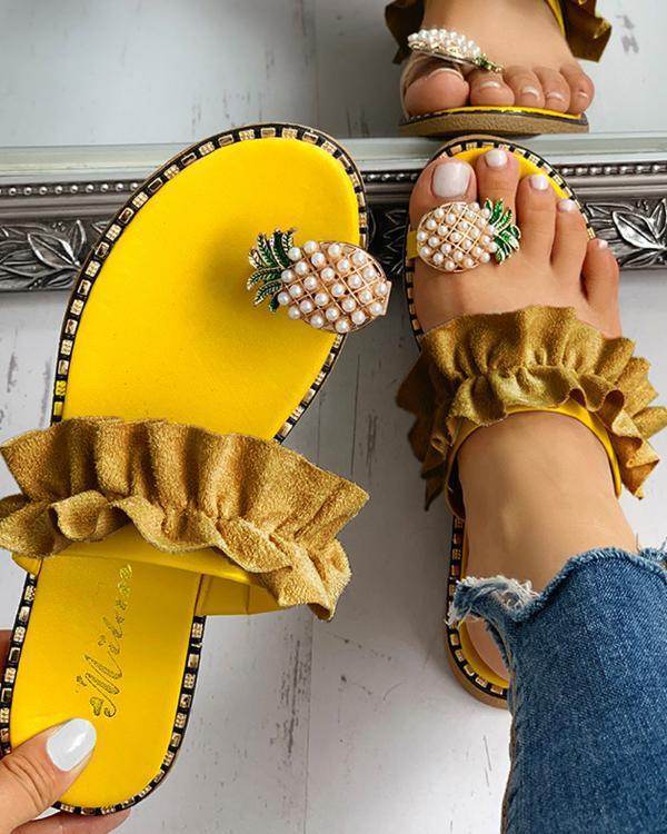Pineapple flip-flops - Mubimart