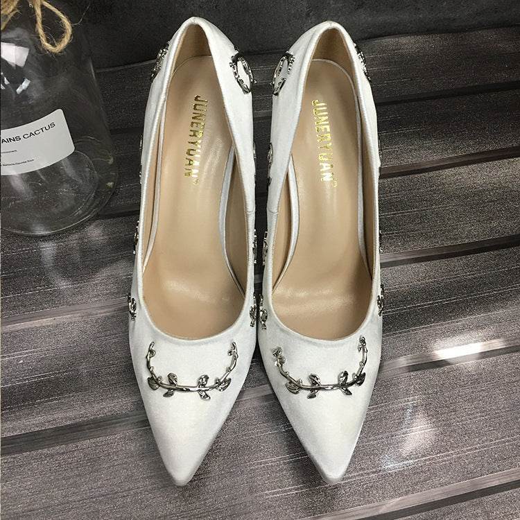 Stiletto pointed high heels - Mubimart