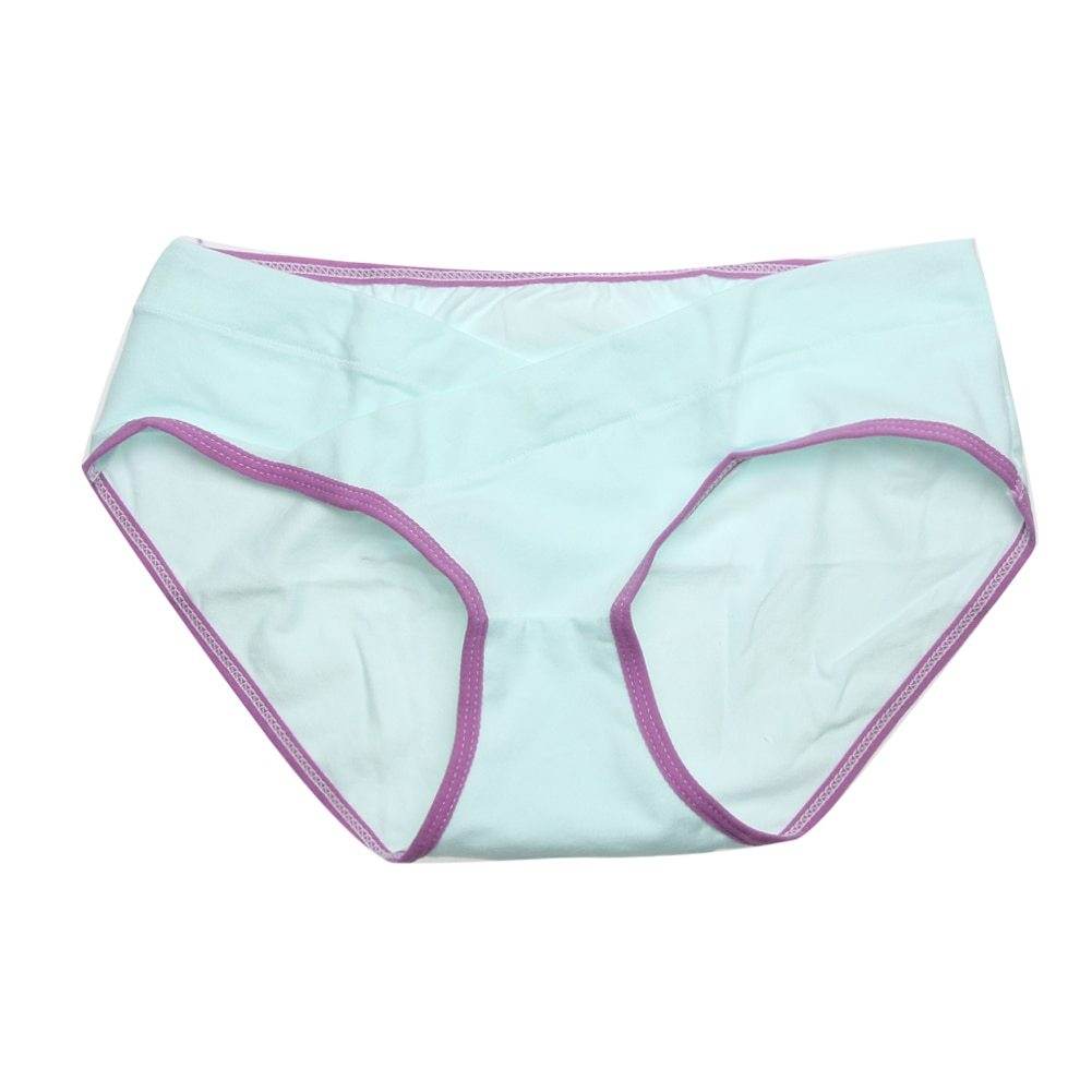 Soft Cotton Belly Support Panties for Pregnant Women Maternity Underwear Breathable V-Shaped Low Waist Panty - Mubimart