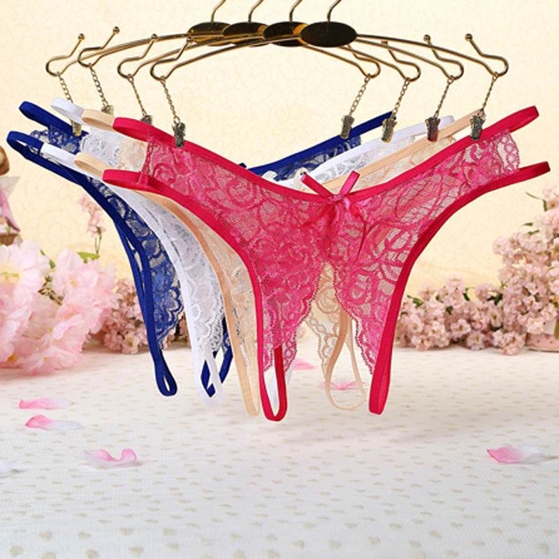 Women's Nylon Lace Thong Lightweight - Mubimart