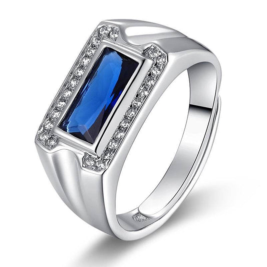 Adjustable Kyanite Ring for Men - Mubimart