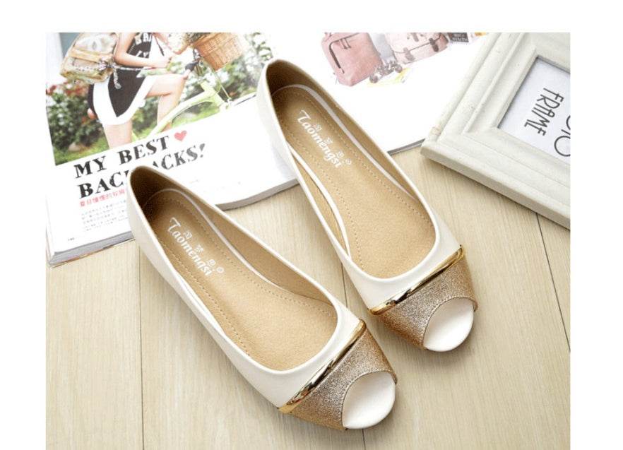 Designer ladies summer shoes women flats big size 34-43 new arrival bling leather shoes zapatillas mujer - Mubimart
