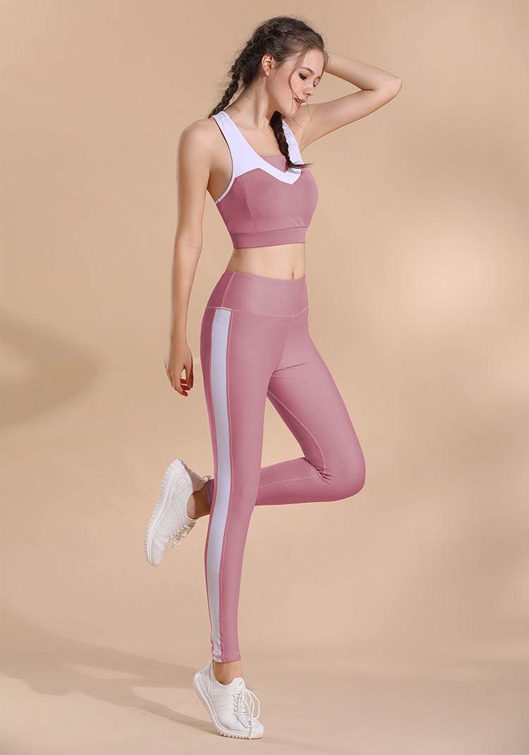 Stitching sports bra yoga - Mubimart