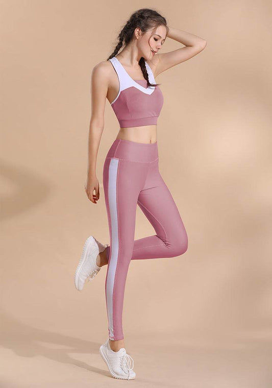 Stitching sports bra yoga - Mubimart