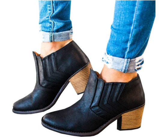 Mid-heel booties - Mubimart