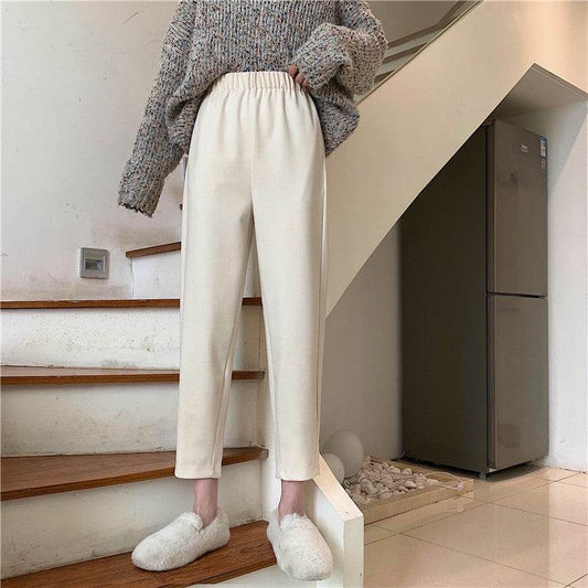 Woolen radish casual Capris - Mubimart