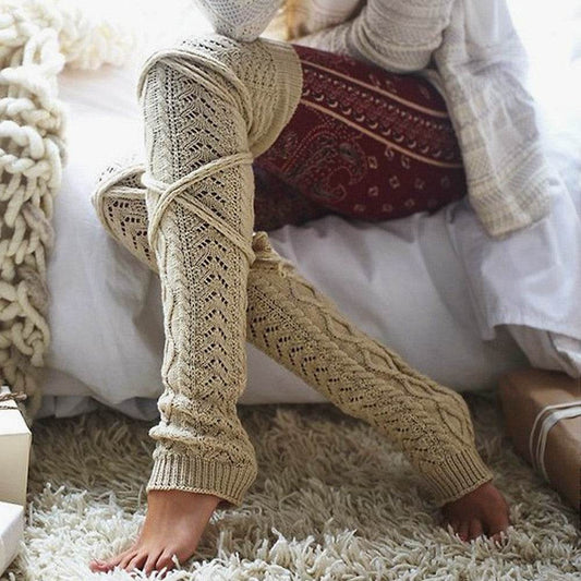 Solid color knee socks - Mubimart