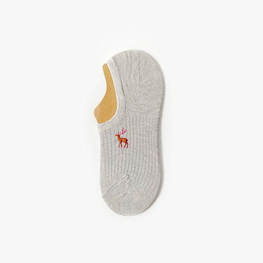 Female Cotton Summer Cute Japanese Tide Low-top Short Socks - Mubimart