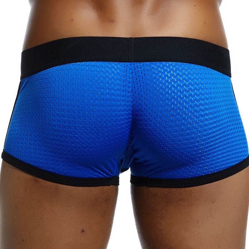 JOCKMAIL Brand Underwear Boxer Men Breathable Mesh Men's Boxers Male Underpants Sexy Gay penis pouch Panties Mens Trunks Pant - Mubimart