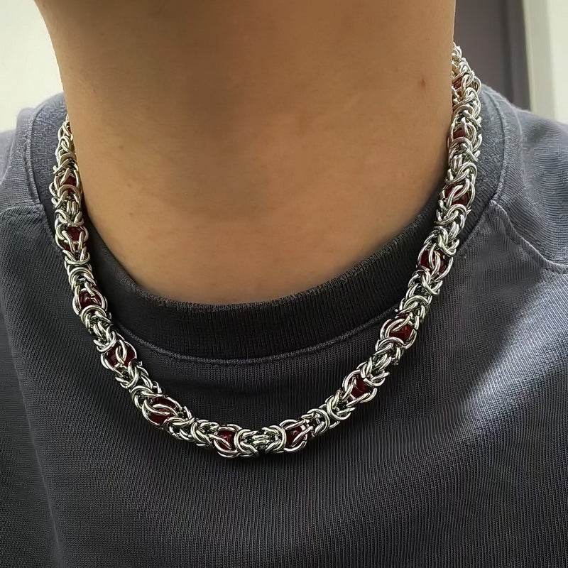 Sapphire Splice Necklace For Men - Mubimart
