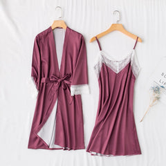 Ice silk strapless nightgown - Mubimart -  