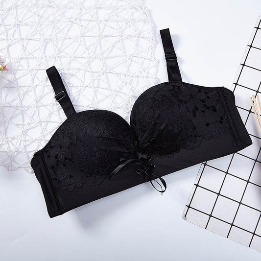 Drawstrings Push Up Sexy Lace Bra - Mubimart