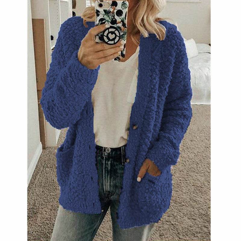 Casual sweater coat plus size top - Mubimart