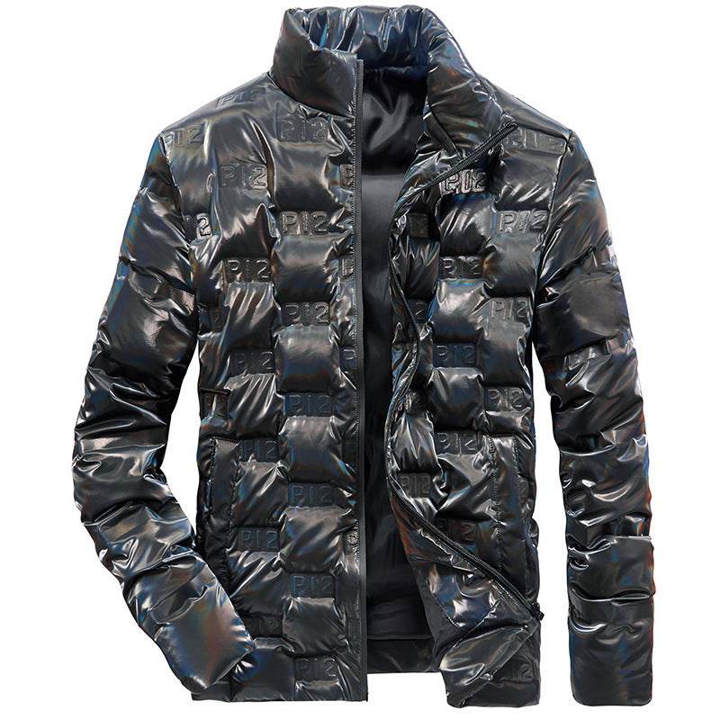 Men's winter casual men's down jacket solid color - Mubimart