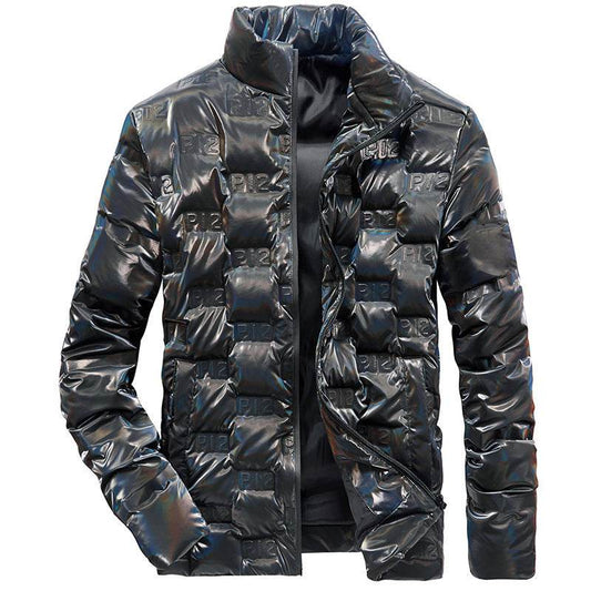 Men's winter casual men's down jacket solid color - Mubimart