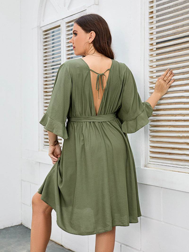 Plus Size Fat Women Dress Fashion Party Skirt - Mubimart