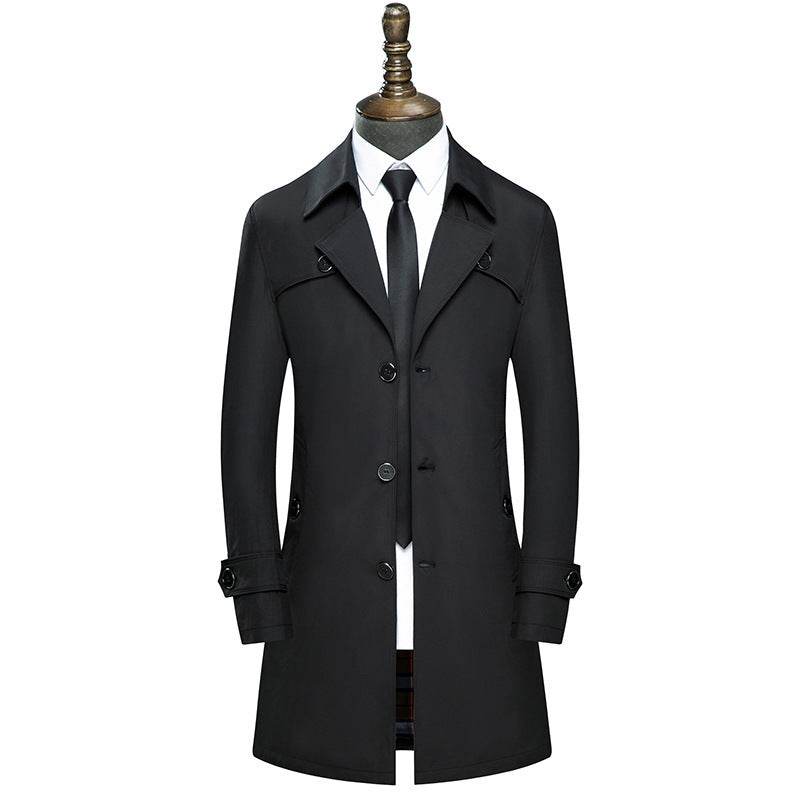 Slim handsome coat trench coat - Mubimart
