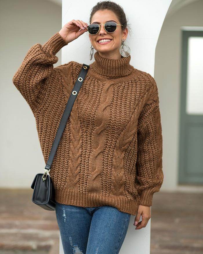 Women's turtleneck sweater - Mubimart
