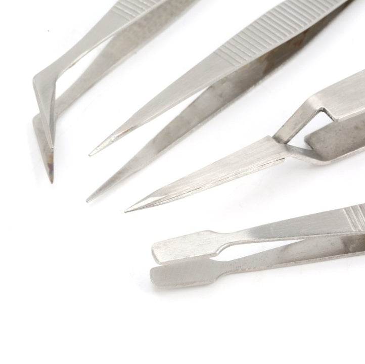 Stainless Steel Tweezers Set For DIY Jewelry - Mubimart