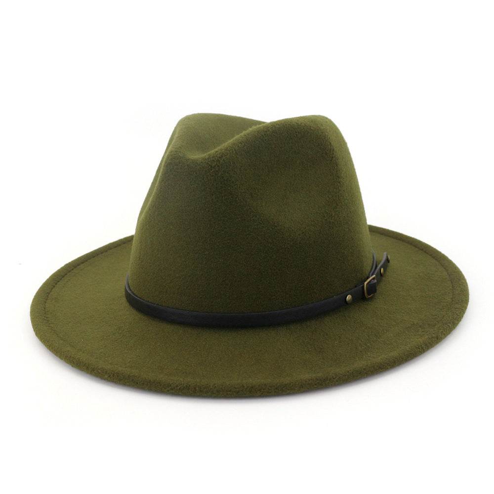 Automne et Hiver Laine Chapeau De Fedora De Mode Femme En Laine chapeau haut-de-forme Noir Chapeau Rouge Fedora Hommes L'église Panama Sombrero Chapeau - Mubimart