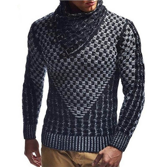 Turtleneck pullover sweater - Mubimart