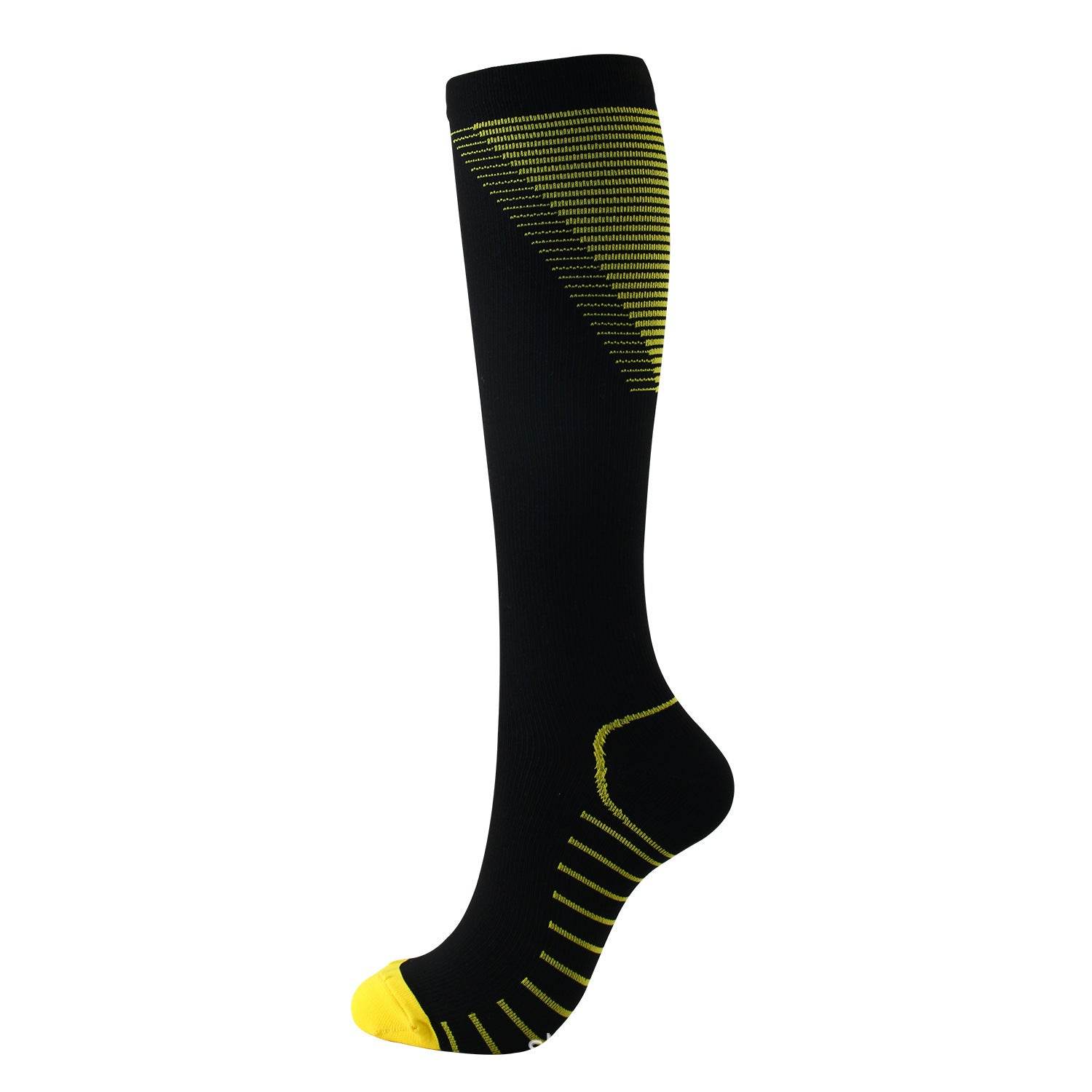 Color pattern V-shaped compression socks - Mubimart