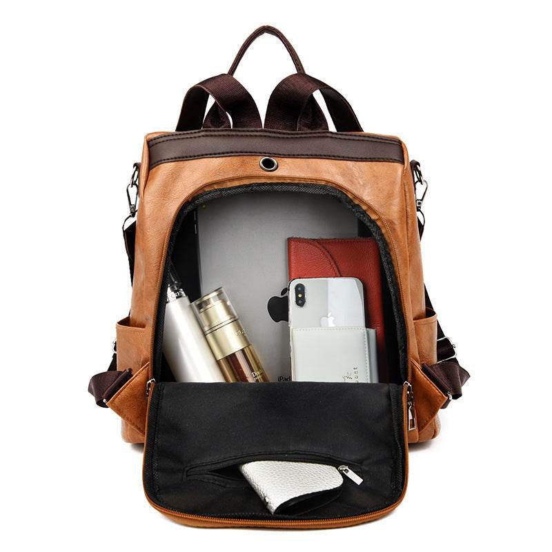 Casual backpack large capacity anti-theft backpack women - Mubimart