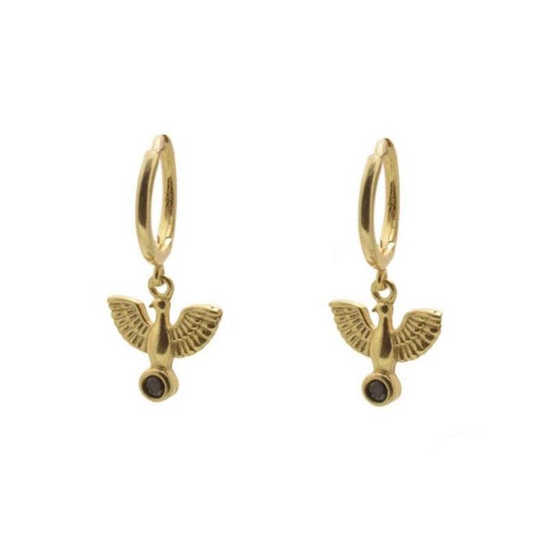 925 silver eyes ear hoop earrings women - Mubimart